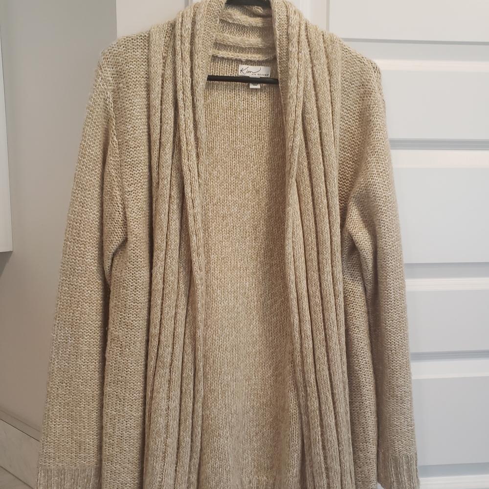 Kim Rogers Tan Open Front Cardigan